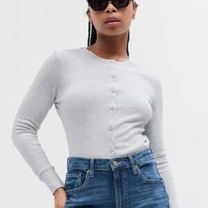 Gap Crewneck Cardigan (Grey, size L)